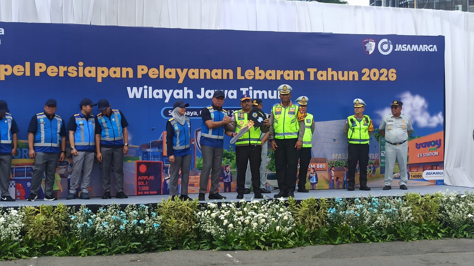 Jasa Marga Gelar Apel Persiapan Pelayanan Lebaran 2026 di Jawa Timur