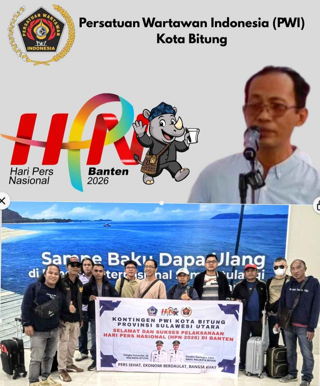 PWI Kota Bitung Hadiri Hari Pers Nasional 2026 di Serang
