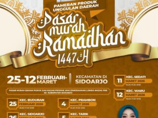 Pemkab Sidoarjo Gelar Pasar Murah Ramadan 1447 H di 10 Kecamatan