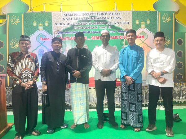 Peringatan Isra Mi’raj di Masjid At-Taqwa Bitung, Momentum Perkuat Iman Jelang Ramadhan 1447 H