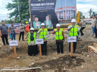 Wali Kota Bitung Hadiri Peletakan Batu Pertama Gedung Pengadilan Agama Kota Bitung
