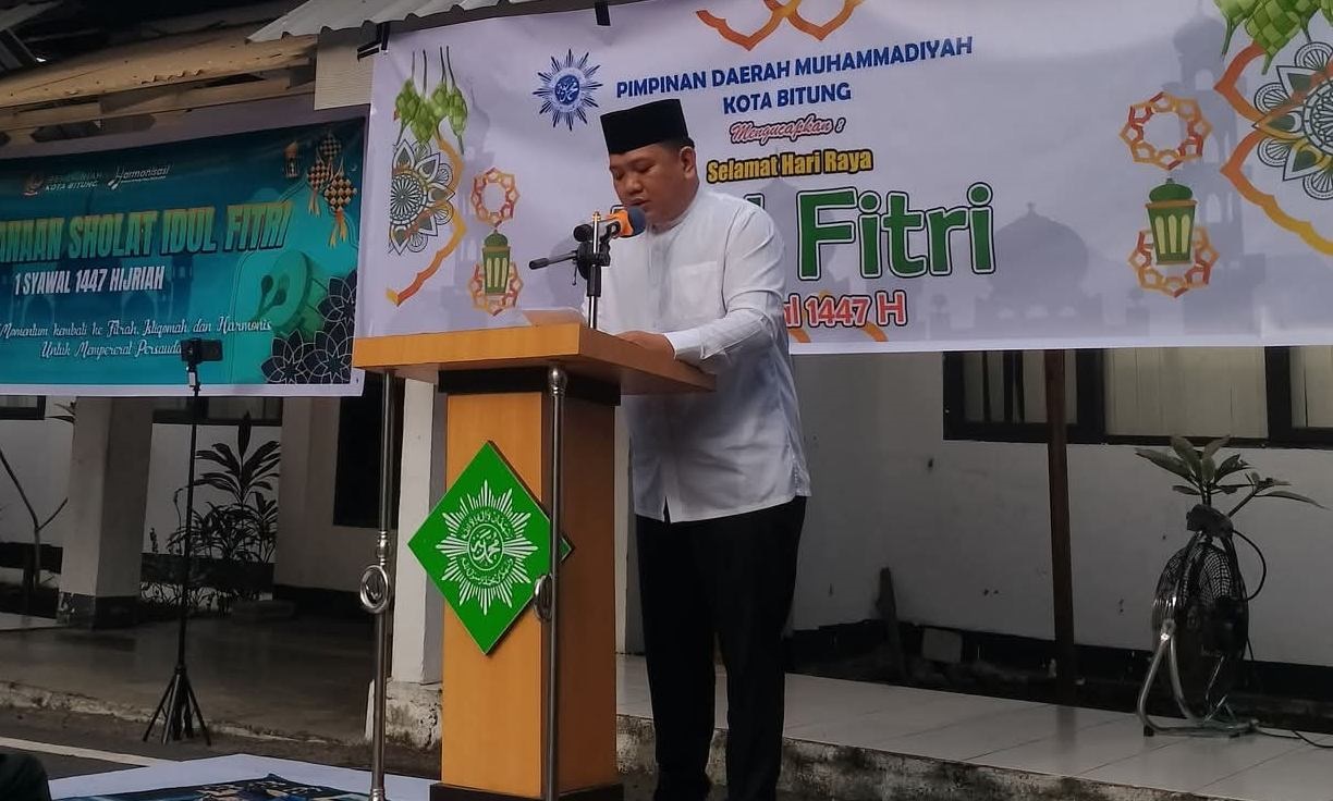 Hadiri Salat Id Warga Muhammadiyah, Randito Maringka Sampaikan Ucapan Idul Fitri
