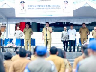 Pimpin Apel Kendaraan Dinas, Ini Pesan Tegas Gubernur Yulius 