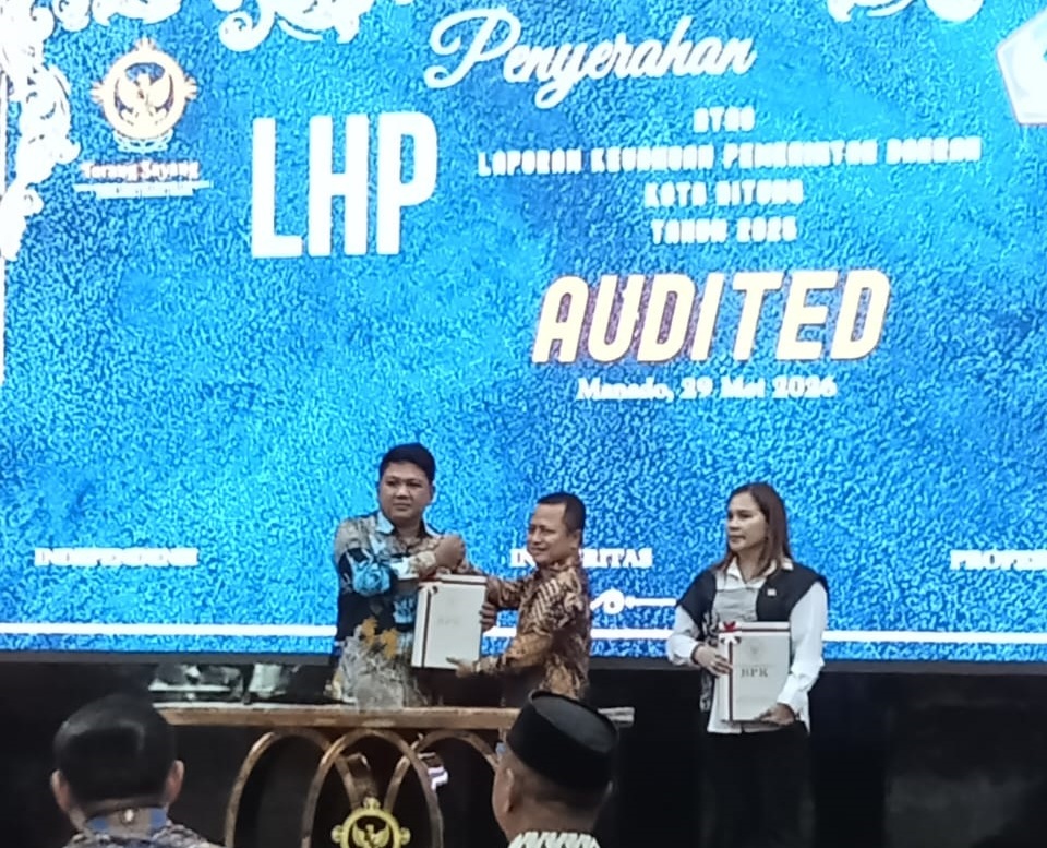 Akhir Era WDP! Pemkot Bitung Kembali Raih Opini WTP dari BPK RI