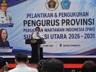 Hadiri Pelantikan Pengurus PWI Sulut, Ini yang Disampaikan Gubernur Yulius