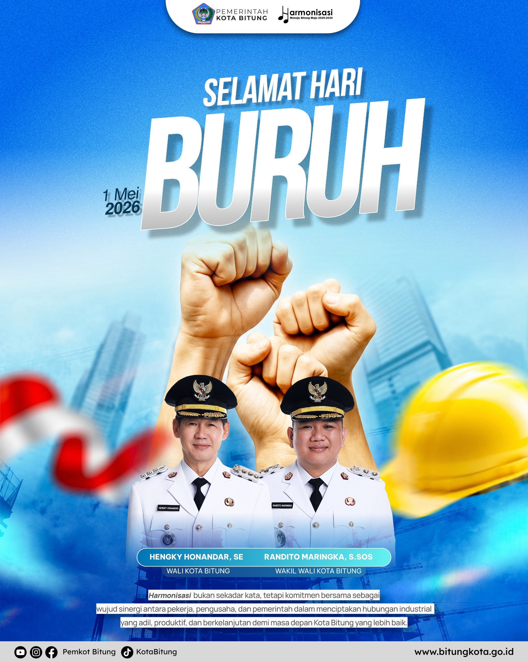 May Day 2026, Pemkot Bitung Tegaskan Negara Hadir Lindungi Pekerja