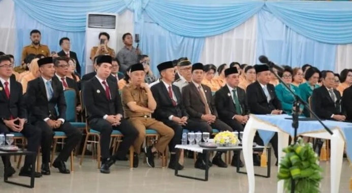 Wali Kota Weny Gaib Hadiri Pelantikan Tahlis Gallang Sebagai Sekprov Sulut