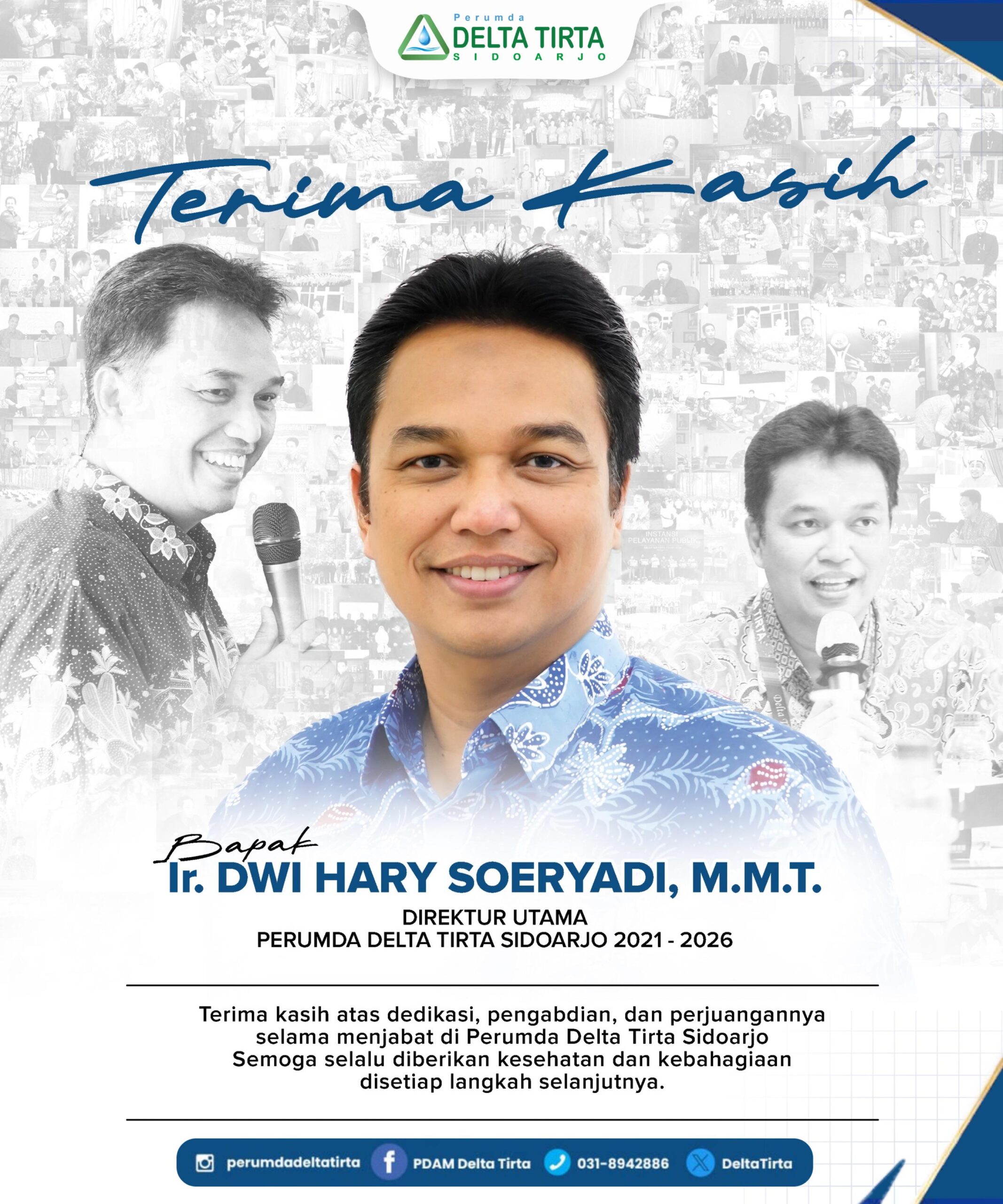 Purna Tugas, Dwi Hary Soeryadi Sampaikan Terima Kasih atas Amanah Memimpin Perumda Delta Tirta