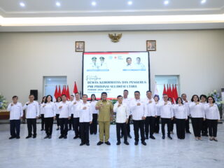 Gubernur Yulius Dampingi Jusuf Kalla Lantik Pengurus PMI Sulut, Tekankan Gerak Cepat Kemanusiaan 