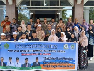 Kafilah MTQ Kota Bitung Dilepas Wali Kota Menuju MTQ XXXI Sulawesi Utara