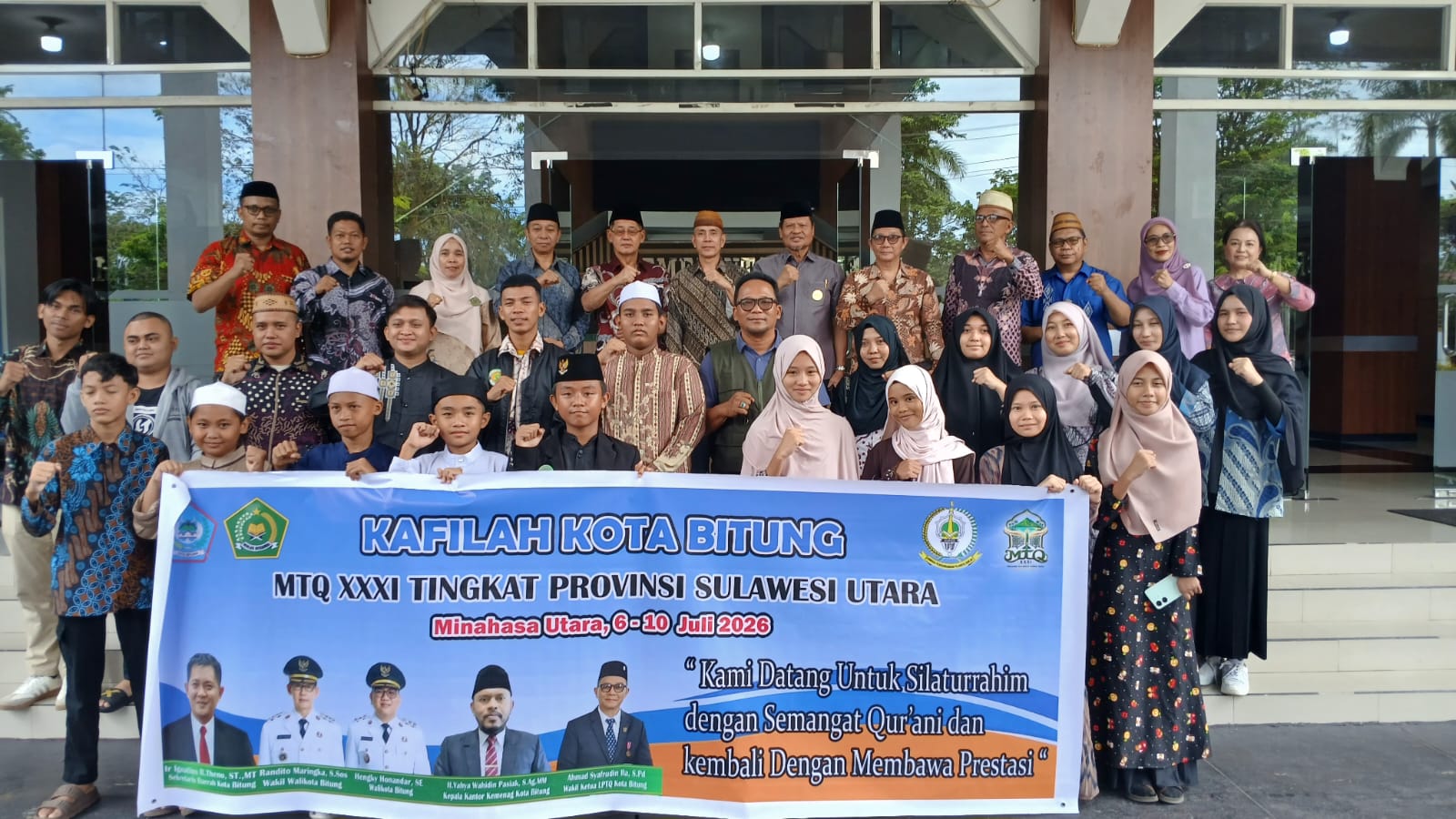 Kafilah MTQ Kota Bitung Dilepas Wali Kota Menuju MTQ XXXI Sulawesi Utara