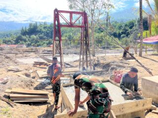Pembangunan Jembatan Perintis Garuda, Dandim 0106 Aceh Tengah Tuai Apresiasi