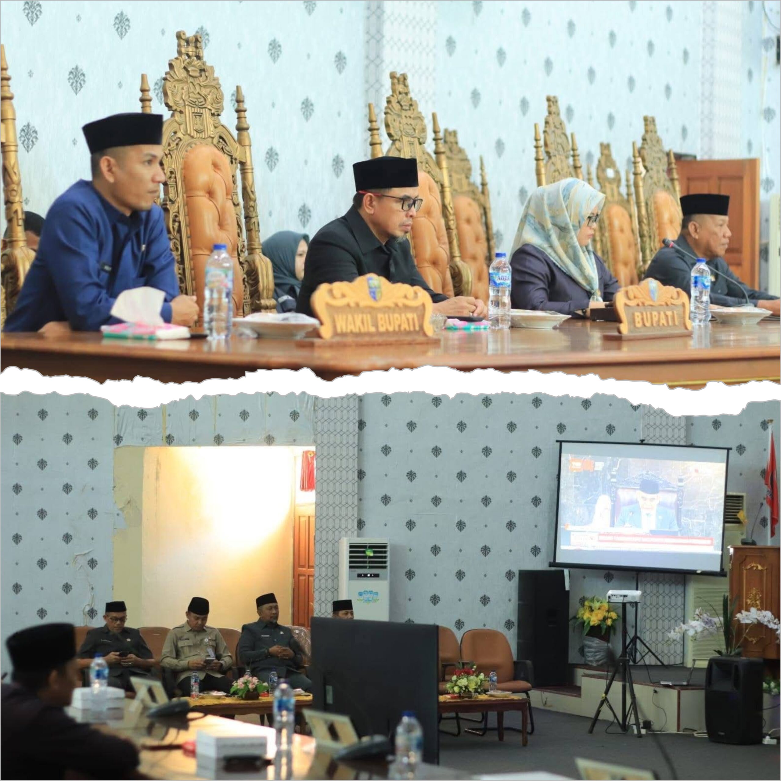 Semangat HUT ke-81 RI, Bupati-Wabup Boltara Saksikan Pidato Kenegaraan Presiden