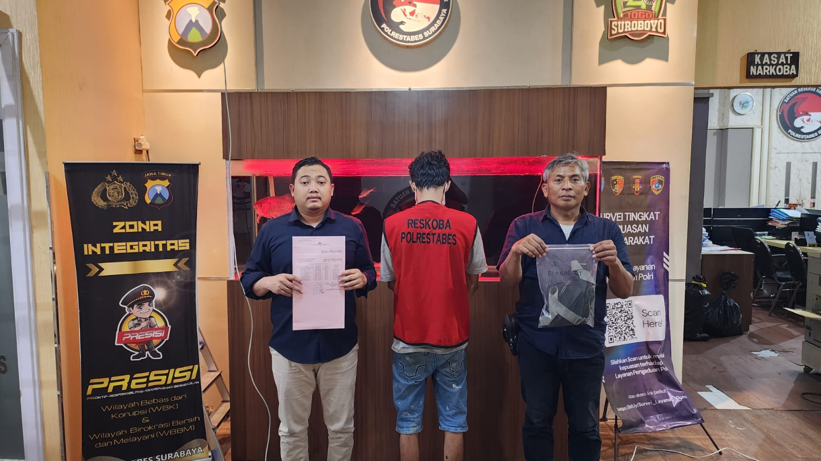Residivis Kembali Berulah, Ditangkap Satres narkoba Polrestabes Surabaya