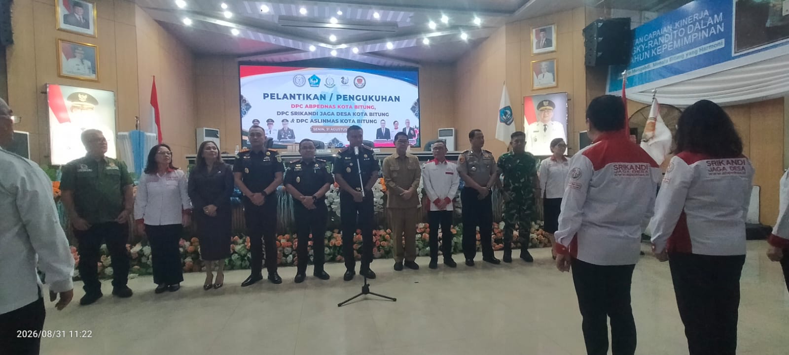 Wali Kota Hengky Honandar Hadiri Pengukuhan Tiga Organisasi di Bitung