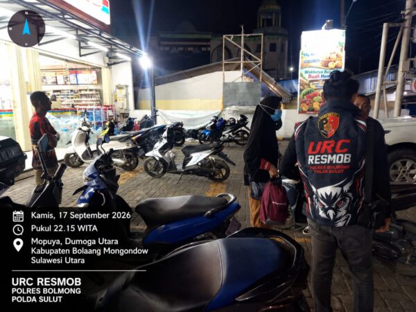 Jaga Situasi Tetap Kondusif, URC Polres Bolmong Gencar Patroli Siang-Malam 