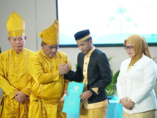 Wabup Aditya Pontoh Terima Nota Dinas Plt. Bupati Bolmut dari Gubernur Sulut