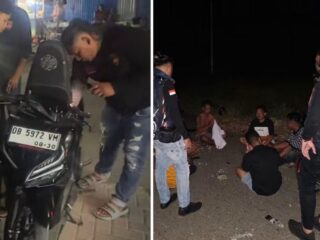 Komitmen Jaga Keamanan, Tim URC Resmob Polres Bolmong Rutin Patroli Malam