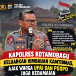 Kapolres Kotamobagu Serukan Perdamaian Upai-Poopo: Baku-Baku Bae, Baku-Baku Sayang