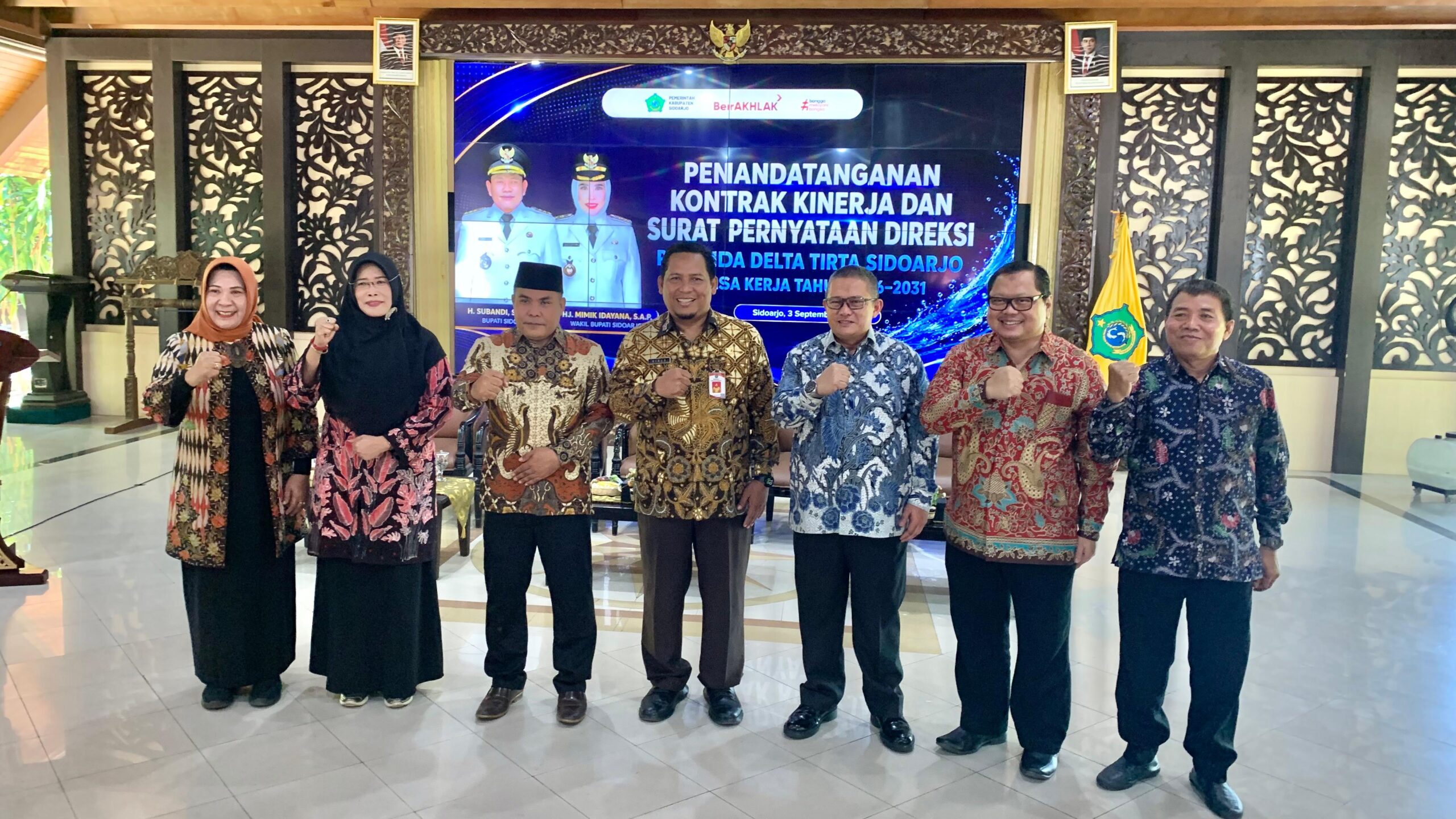 Jajaran Direksi Delta Tirta yang Baru Resmi Bekerja, Tanda Tangani Kontrak Kinerja 5 Tahun