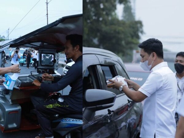 Asap Karhutla Selimuti Kotamobagu, Weny Gaib dan Rendy Mangkat Turun Bagikan Masker