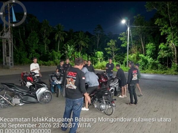 Patroli Malam KRYD, Tim URC Polres Bolmong Sisir Kecamatan Lolak Antisipasi C3 dan Balap Liar