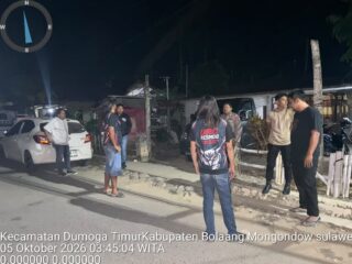 Dipimpin Kasat Reskrim, URC Polres Bolmong Patroli KRYD di Wilayah Dumoga