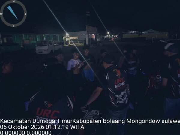 Antisipasi C3 dan Balap Liar, URC Polres Bolmong Gelar Patroli Malam