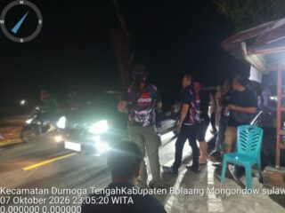 Sisir Dumoga Tengah Hingga Dini Hari, URC Polres Bolmong Pastikan Situasi Aman dan Kondusif