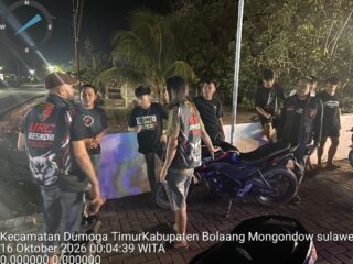 Patroli URC Polres Bolmong Sisir Wilayah Dumoga Timur, Antisipasi C3 dan Balap Liar