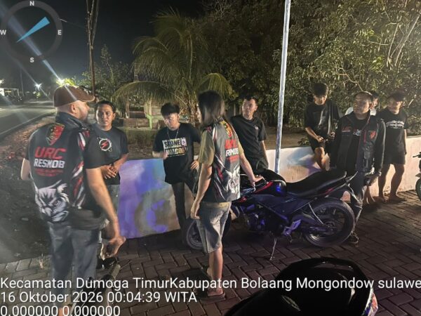 Patroli URC Polres Bolmong Sisir Wilayah Dumoga Timur, Antisipasi C3 dan Balap Liar