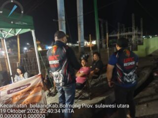 Cegah Kejahatan Jalanan, URC Polres Bolmong Gencarkan Patroli KRYD Hingga Dini Hari