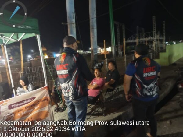 Cegah Kejahatan Jalanan, URC Polres Bolmong Gencarkan Patroli KRYD Hingga Dini Hari