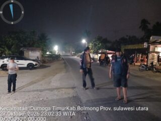 Antisipasi Kejahatan Malam, URC Resmob Polres Bolmong Sisir Wilayah Dumoga Timur