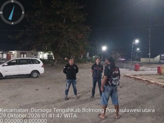 Patroli Malam di Dumoga Tengah, URC Polres Bolmong Pastikan Wilayah Aman Kondusif