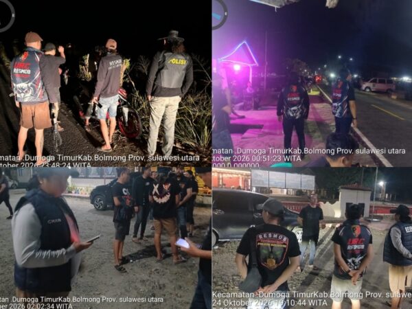 URC Polres Bolmong Patroli KRYD Malam Minggu, Sasar C3 dan Balap Liar di Dumoga Timur